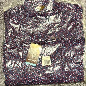 NWT Ariat Dress Shirt Paisley Large